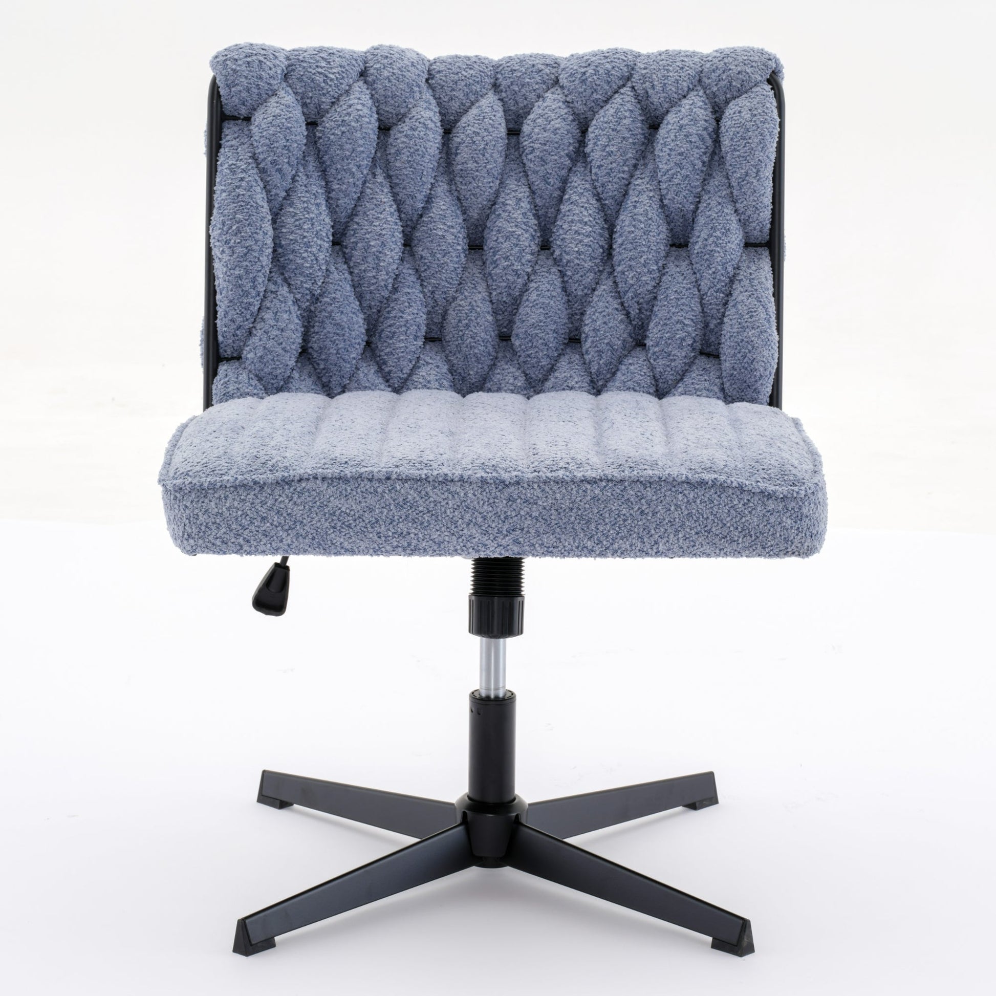Armless Office Desk Chair No Wheels BLUE - Korvel