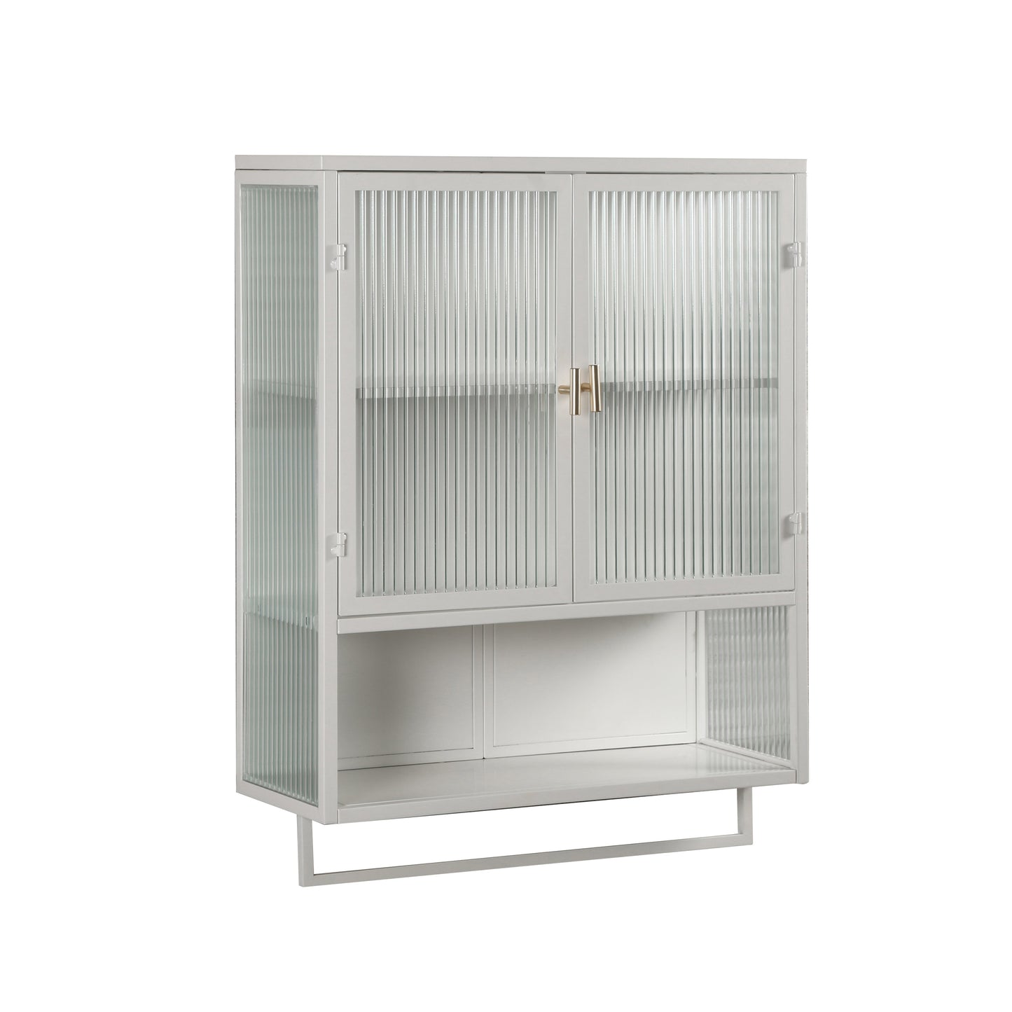 Modern Two-Door Wall Cabinet with Glass Doors