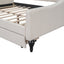 Full Size Upholstered Tufted Daybed with Two Drawers, Beige - Korvel