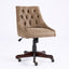 Silla de Oficina de Estilo Retro Medieval de Piel de Oveja - Marrón