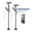 Collapsible Telescopic Cane Folding Crutch LED Lightweight Safety Walking Stick Gifts for The Elder - Korvel