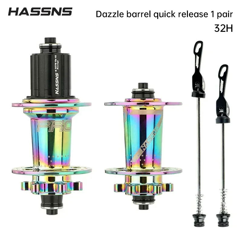 HASSNS PRO7 MTB Hub 32 Holes Bearing Bike Freehub Rear Hub Quick Release 32H Four Palin 7 8 9 10 11 12 Speed 6 Pawl Hubs - Korvel