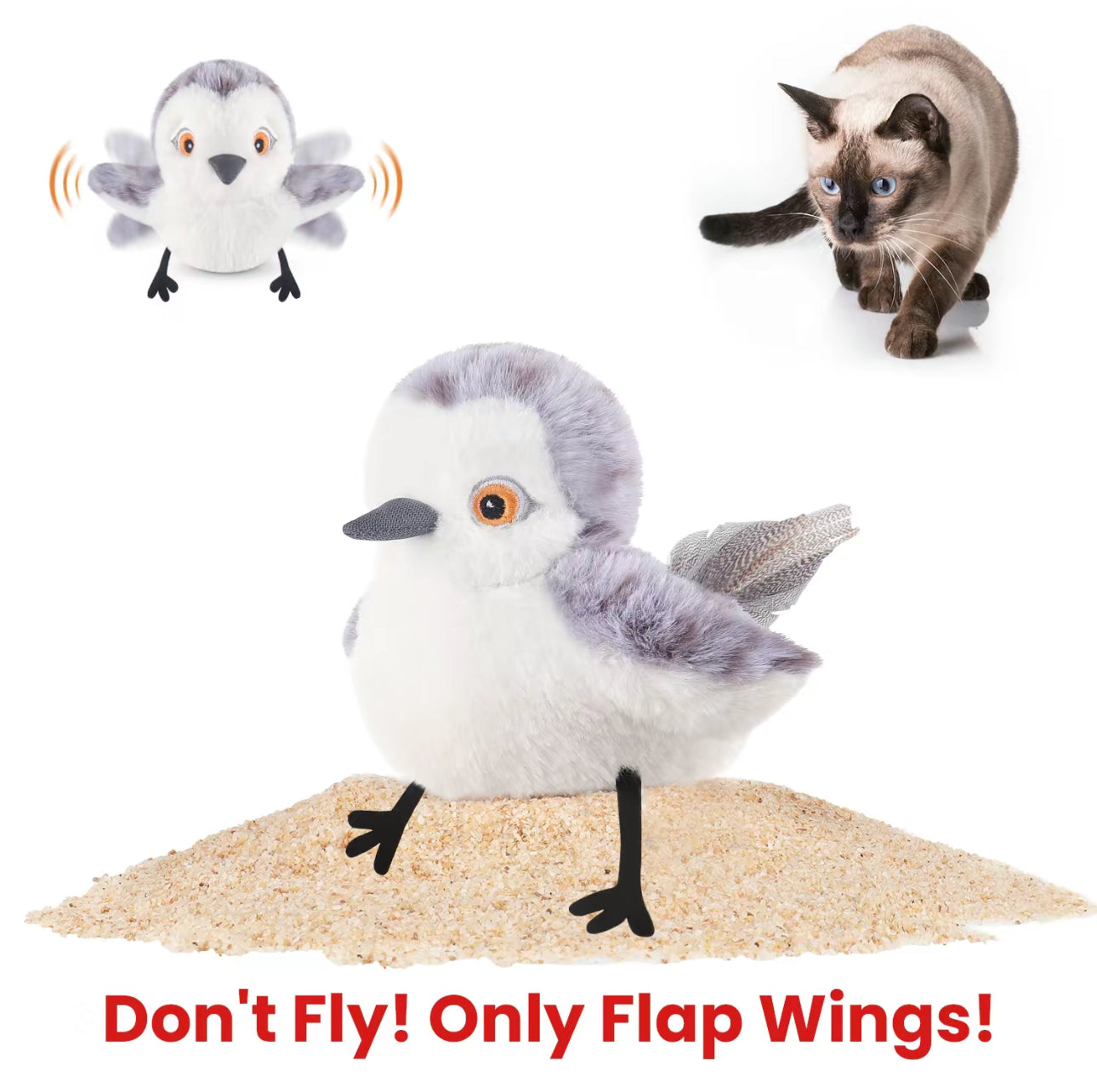 ChirpPaws Oiseau Battant - Jouet Interactif pour Chat