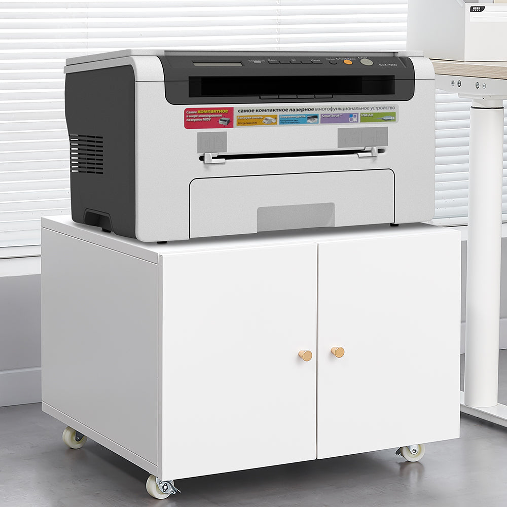 Office furniture Copier Cabinet white mobile pedestal file Printer Stand - Korvel