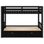 Twin over Pull-out Bunk Bed with Trundle  Espresso - Korvel