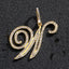 Hip Hop Grass Letter Pendant with Cuban Chain