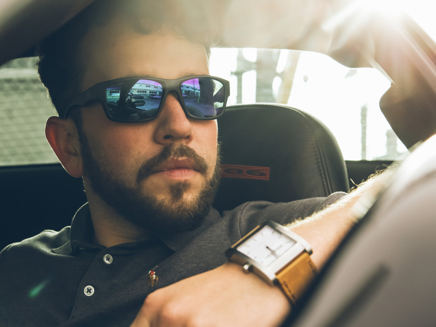 POMPEI FLOATABLE SUNGLASSES (MATTE BLACK/PURPLE POLARIZED) - Korvel
