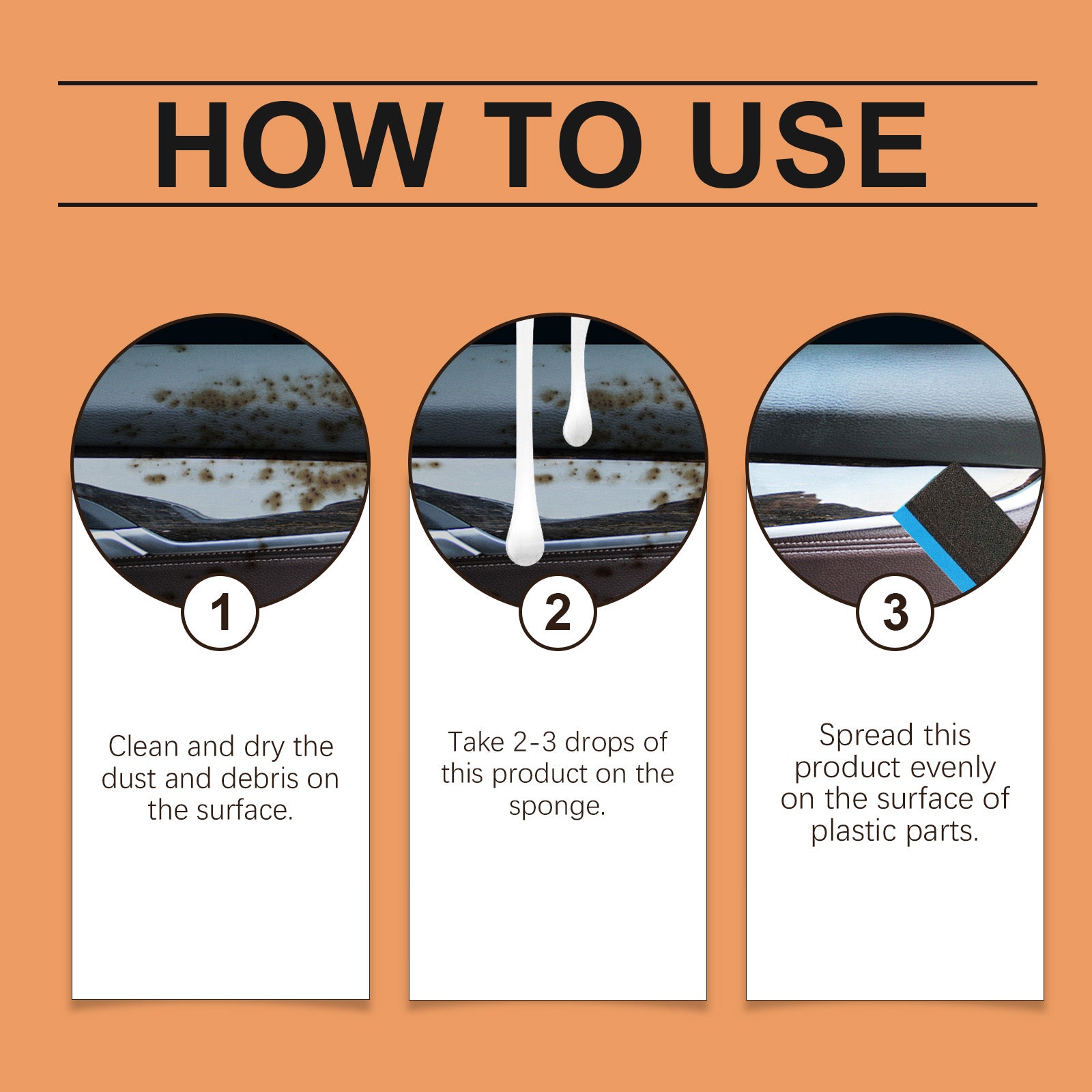 Automotive Plastic Retreader Interior Parts Stain Cleaning, Blackening And Brightening Care Plastic Retreader - Korvel