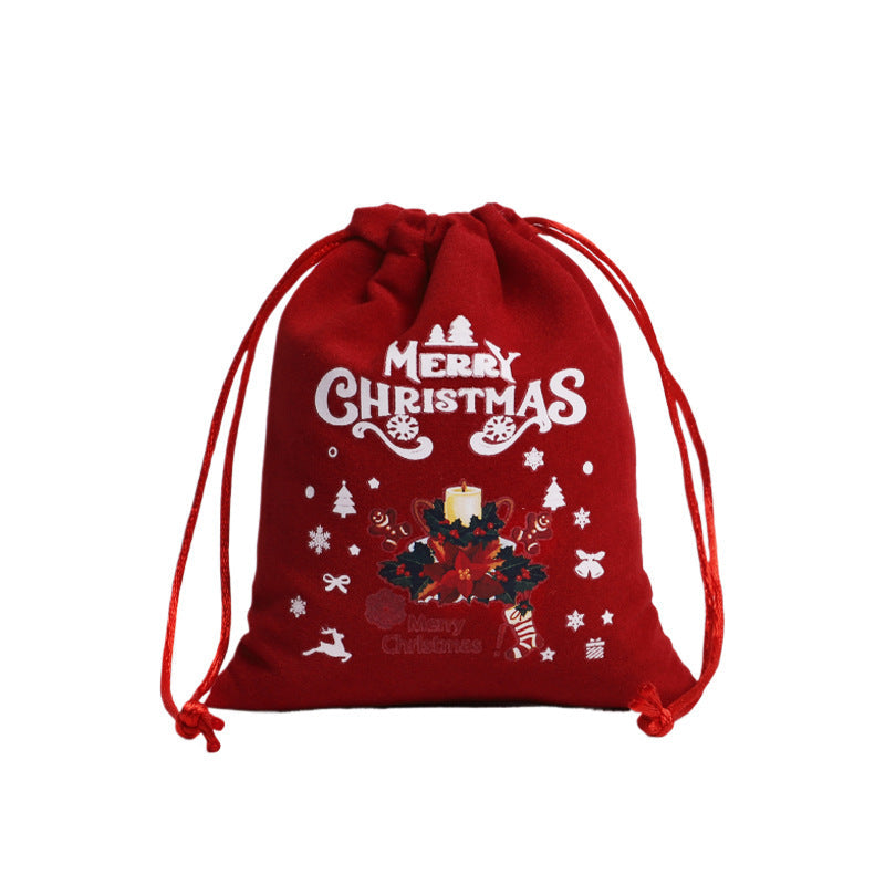 Christmas Gift Velvet/linen Drawstring Bags Bracelet Jewelry Candy Packaging Bags - Korvel