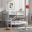 Wood Twin over Full Bunk Bed with Ladder White - Korvel