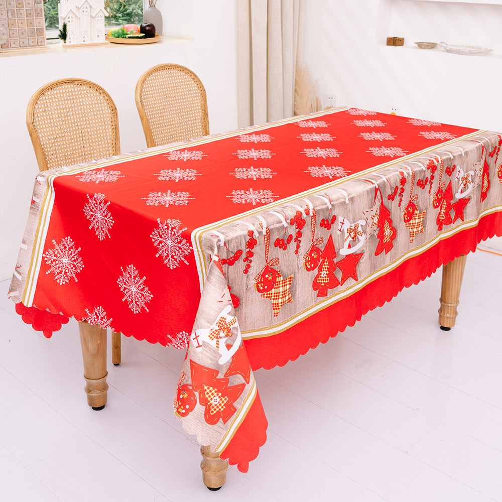 Christmas Decoration Creative Christmas Printed Tablecloth Table Flag Christmas Desktop Decoration Supplies - Korvel