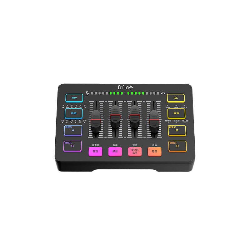 Fifine Game Live Streaming Equipment SC3 Full Set USB External Sound Card Microphone Desktop Karaoke - Korvel