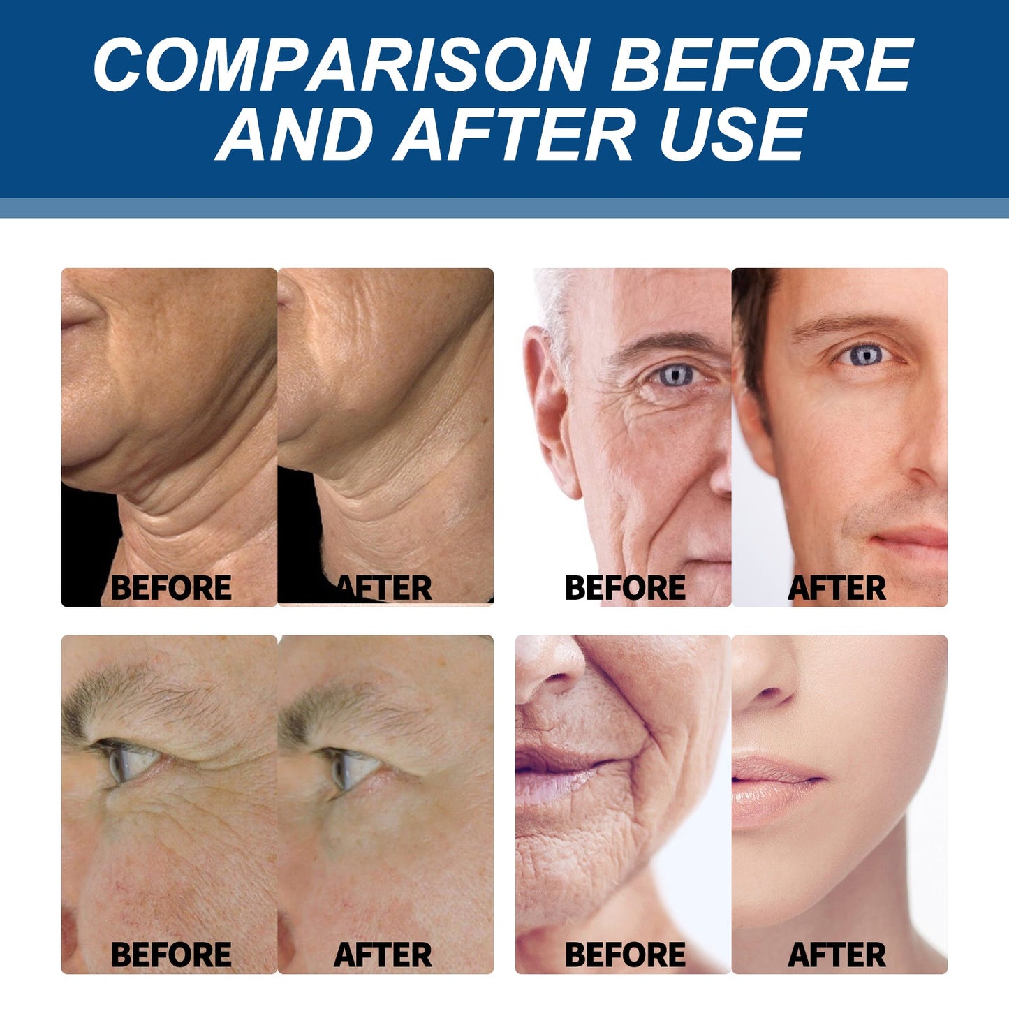 Collagen Wrinkle Remover Cream for Men, Anti Aging Fade Fine Lines Tightening Hydrating Cream - Korvel