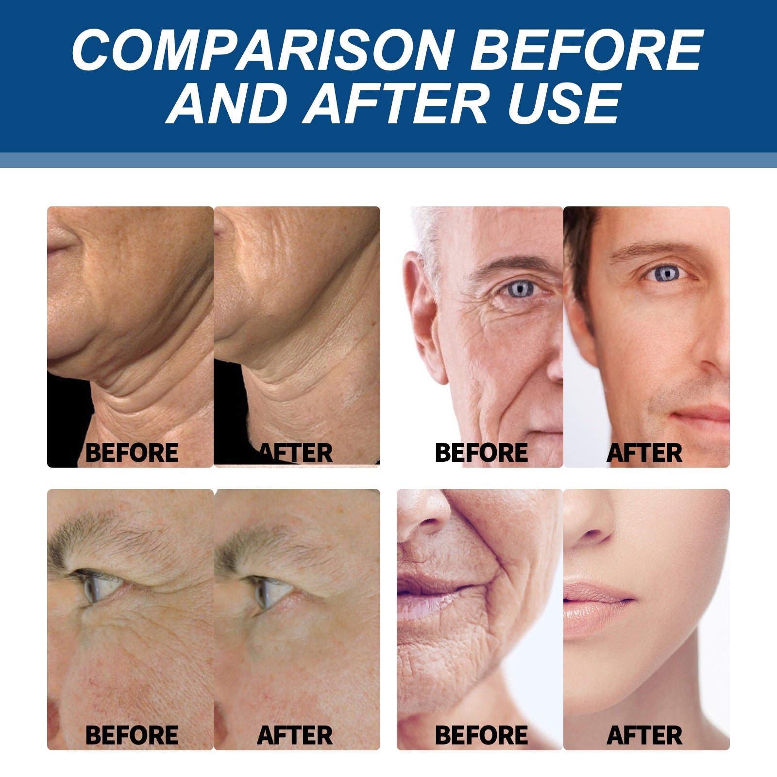 Collagen Wrinkle Remover Cream for Men, Anti Aging Fade Fine Lines Tightening Hydrating Cream - Korvel