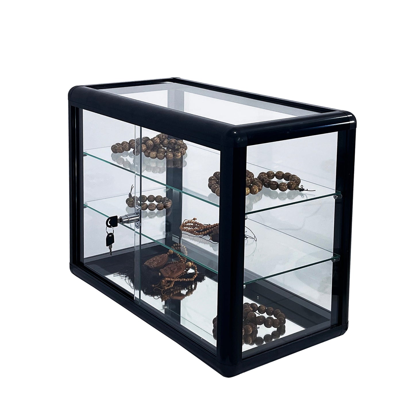 Tempered Glass Countertop Display Cabinet with Lock
