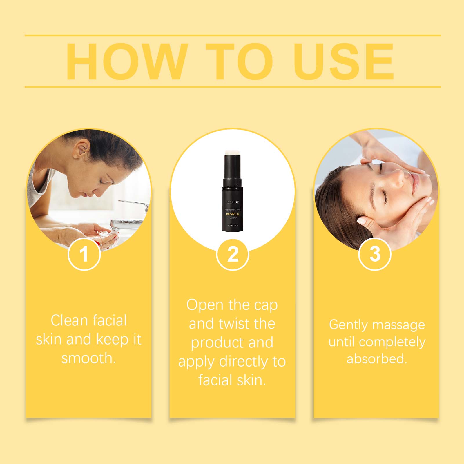 Propolis Firming Moisturizer For Daily Facial Care Gentle Moisturizing Propolis Stick For Dry Skin - Korvel