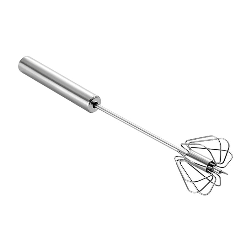 Stainless Steel Egg Beater Semi-Automatic Hand Press Rotary Household Kitchen Manual Egg - Korvel