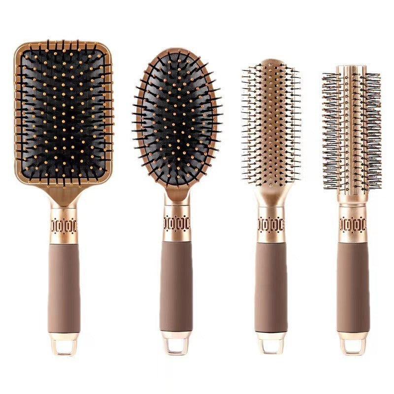 Ribbed Comb Curly Hair Comb Home Massage Comb Smooth Hair Comb Big Bend Comb Modeling Comb Air Cushion Comb - Korvel