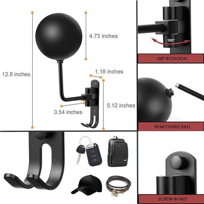 Universal Wall-Mounted Motorcycle Helmet Rack