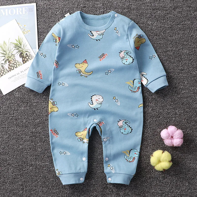 2024 Spring Autumn 0-2 Years Old Baby Romper Baby Jumpsuit Boys Girls Long-sleeved Trousers Newborn Romper Climbing Clothes - Korvel
