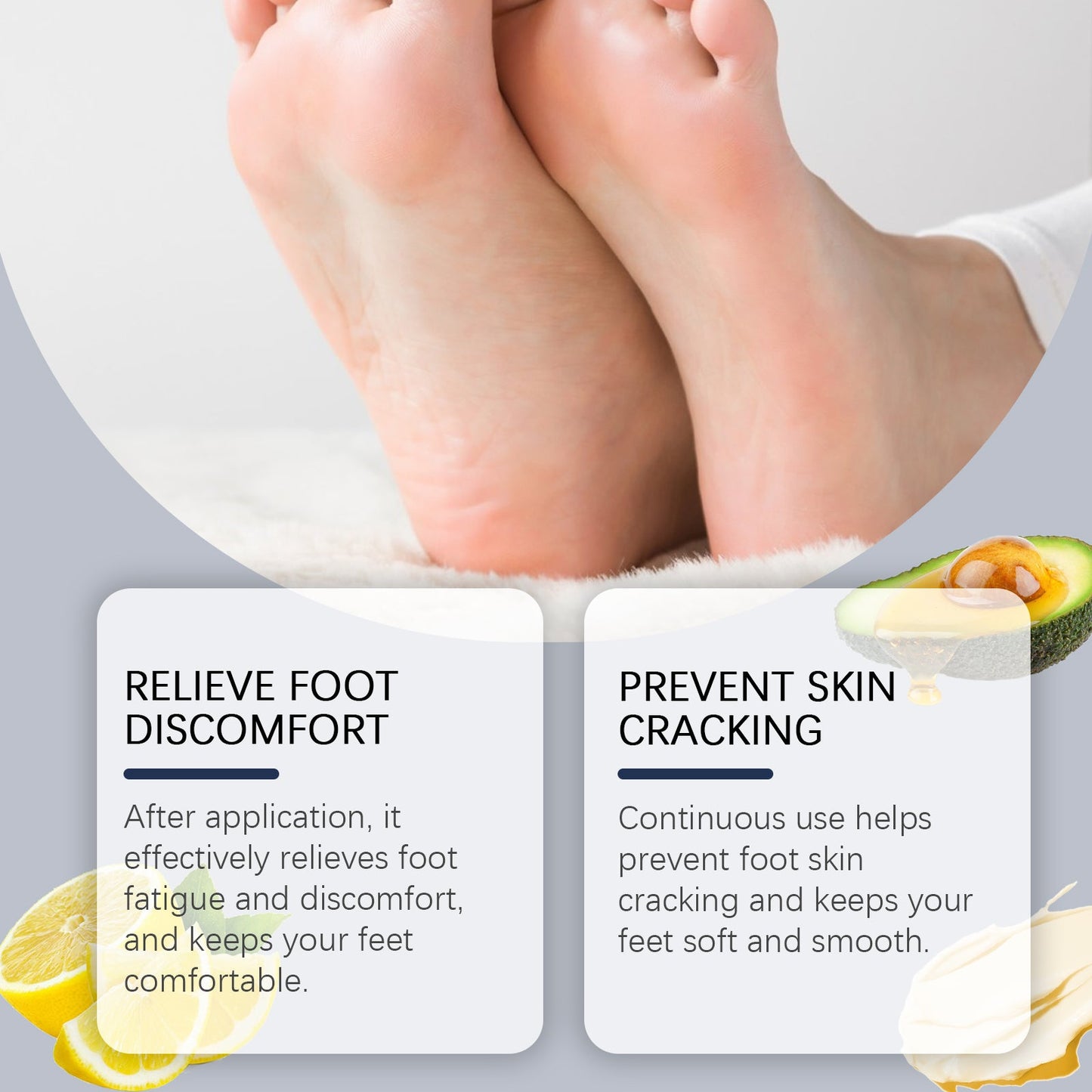 Nourishing Foot Care Cream, Soothing Dry Feet Moisturizing Moisturizing Exfoliating Tender Foot Care Cream - Korvel