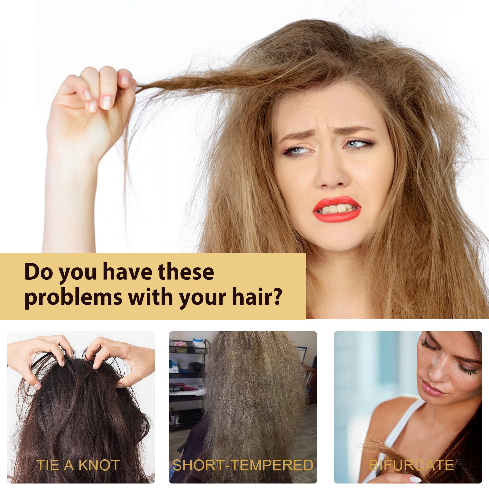 Maca Essence Repair Collagen, Repair Damaged Hair Reduces Split Ends Deep Clean Smooth And Shiny - Korvel