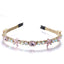 Crystal flower set with colorful glass diamond fine edge hair hoop - Korvel