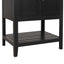 Meuble de salle de bain moderne noir de 24" avec évier en céramique élégant
