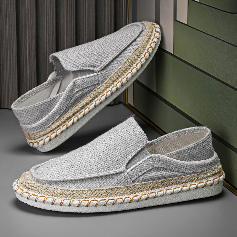 Fisherman Shoes Men's Breathable Cloth Shoes Hanfu Shoes Men's Casual Slip-On Loafers Driving Old Beijing Cloth Shoes - Korvel