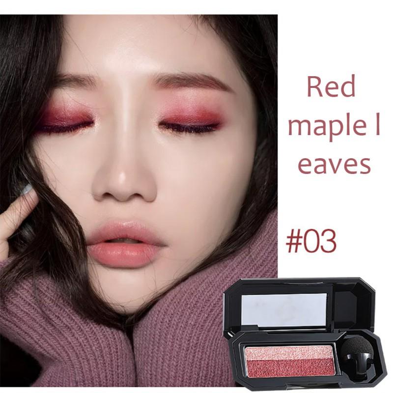 UBUB Brand Double Color Convenient Eyeshadow Makeup Palette Waterproof Pigment Shimmer Eye Color Cosmetics - Korvel