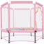 55'' Toddlers Trampoline with Safety Enclosure Net and Balls, Indoor Outdoor Mini Trampoline for Kids - Korvel