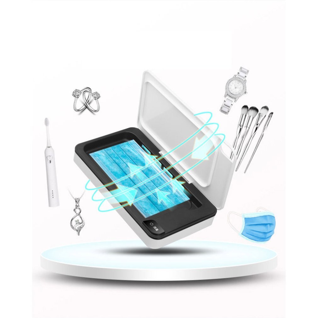 Portable Uv Sterilizer Box Mobile Phone Sanitizer Case For Phone Mice Toothbrush Mask Sterilization Box 1 Set - Korvel