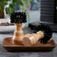 Coffee machine powder bowl cleaning brush Solid wood handle cleaning brush Coffee powder bowl brush cleaning brush - Korvel