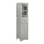Tall Bathroom Cabinet, Freestanding Storage Cabinet with Drawer and Doors, MDF Board, Acrylic Door, Adjustable Shelf, Grey - Korvel