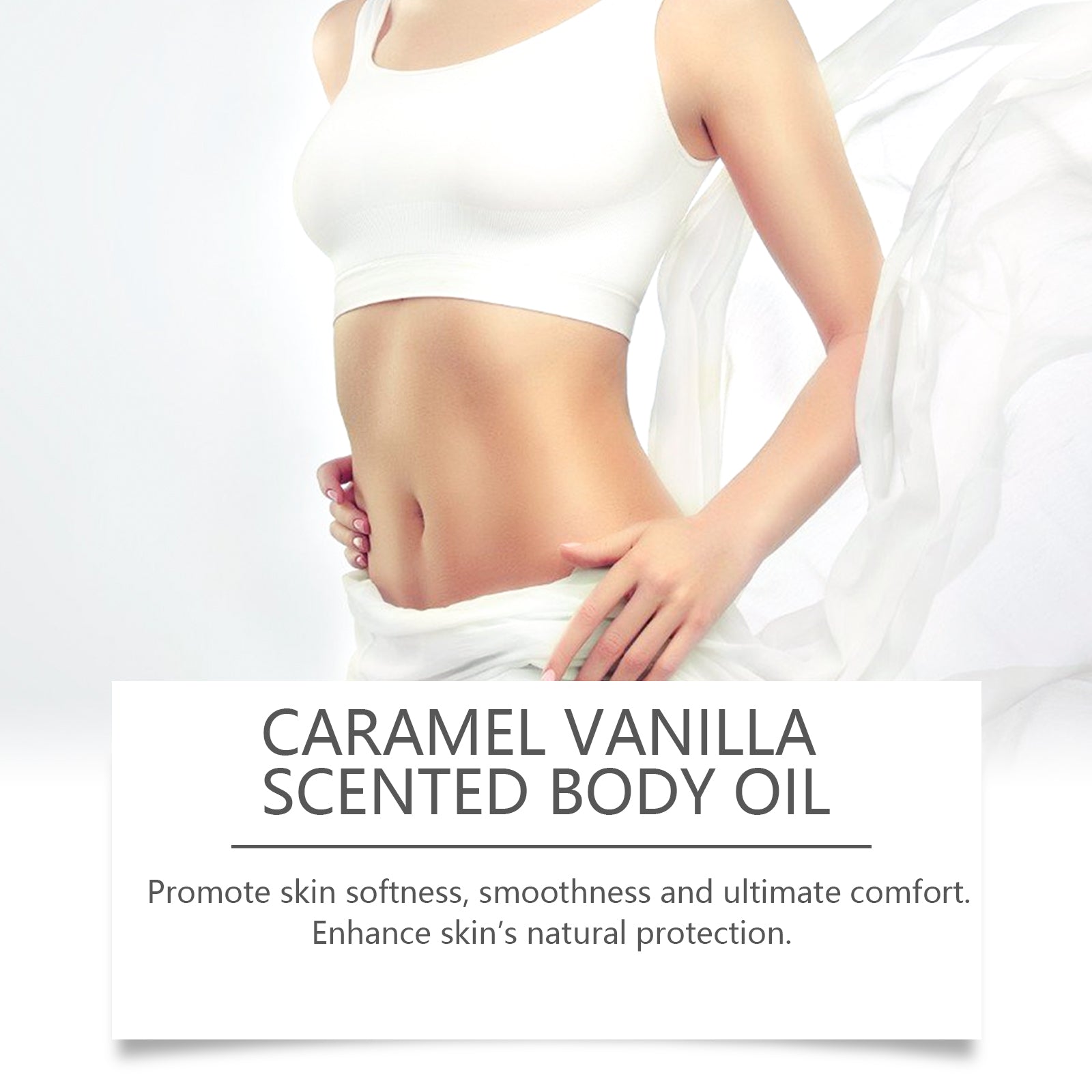 Caramel Vanilla Body Oil, Moisturizing And Moisturizing Body And Skin Massage Oil - Korvel
