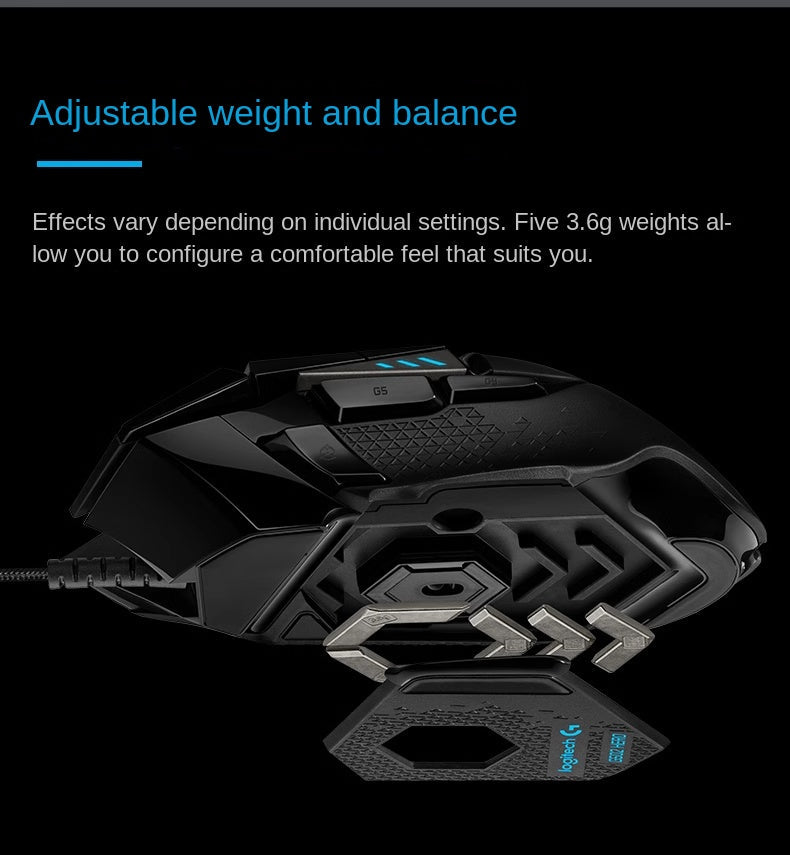 Logitech G502Hero Dominator Cable Gaming Mouse G502SE Esports PUBG RGB Backlight - Korvel