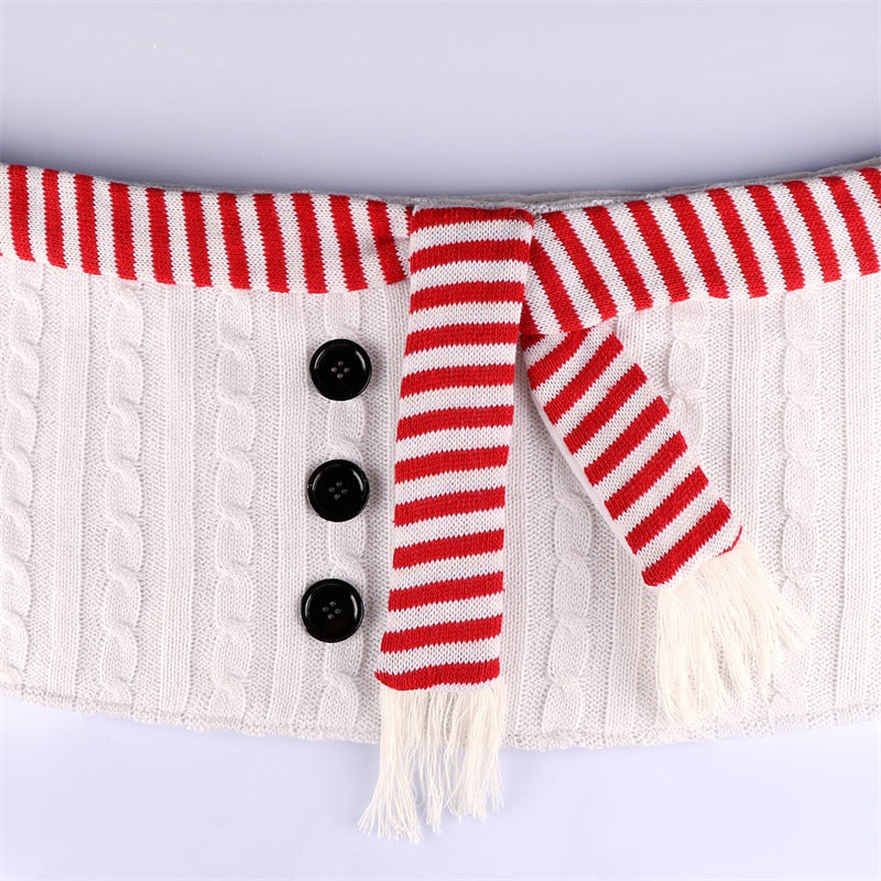 White Christmas shirt, scarf, Christmas tree skirt, Christmas decoration, Christmas tree footband, Christmas tree skirt - Korvel