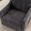 Fauteuil pivotant large avec coussin doux - Fauteuil moderne gris