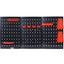 4-foot metal garage nail board tool rack with 3 nail board wall mounted tools for storing nail boards, black - Korvel