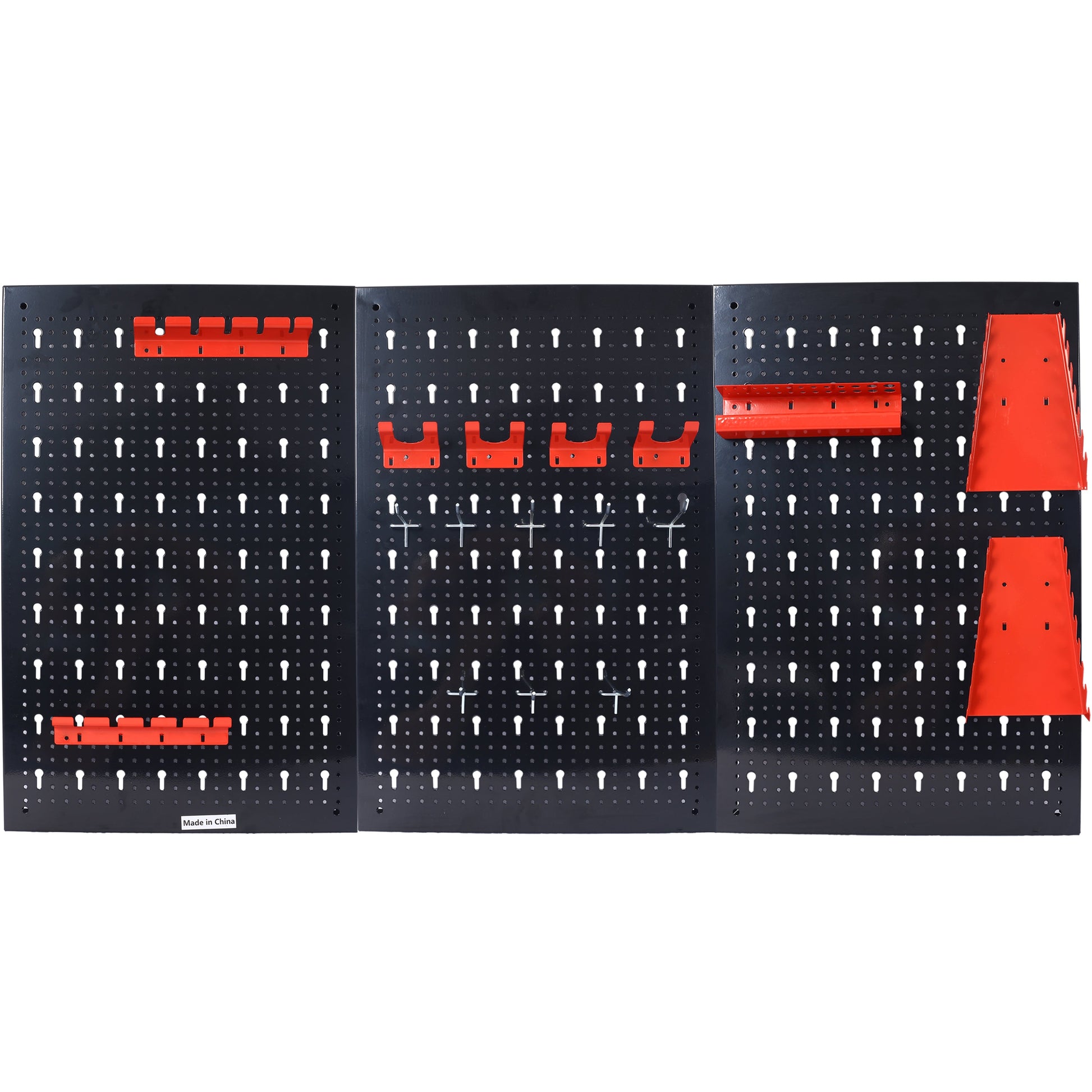 4-foot metal garage nail board tool rack with 3 nail board wall mounted tools for storing nail boards, black - Korvel