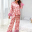 Pijamas Casuales con Estampado de Corazón para Mujeres