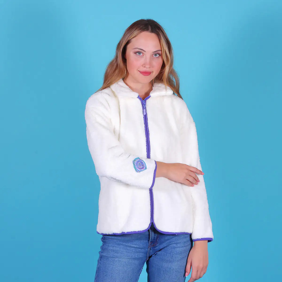 Chaqueta de Forro Polar para Mujer Biggdesign con Diseño de Ojo Maligno