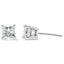 Boucles d'oreilles en diamant taille princesse certifiées AGS 2/5 Cttw en or blanc 14K