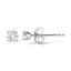 Boucles d'oreilles classiques en diamant rond en or blanc 14K 3/4 Cttw