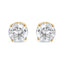 Boucles d'oreilles en diamant taillé rond de 1/2 cttw en or jaune 14K