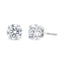 Pendientes de Stud de Diamante Cortado Brillante Redondo de 1.5 Cttw en Oro Blanco de 14K