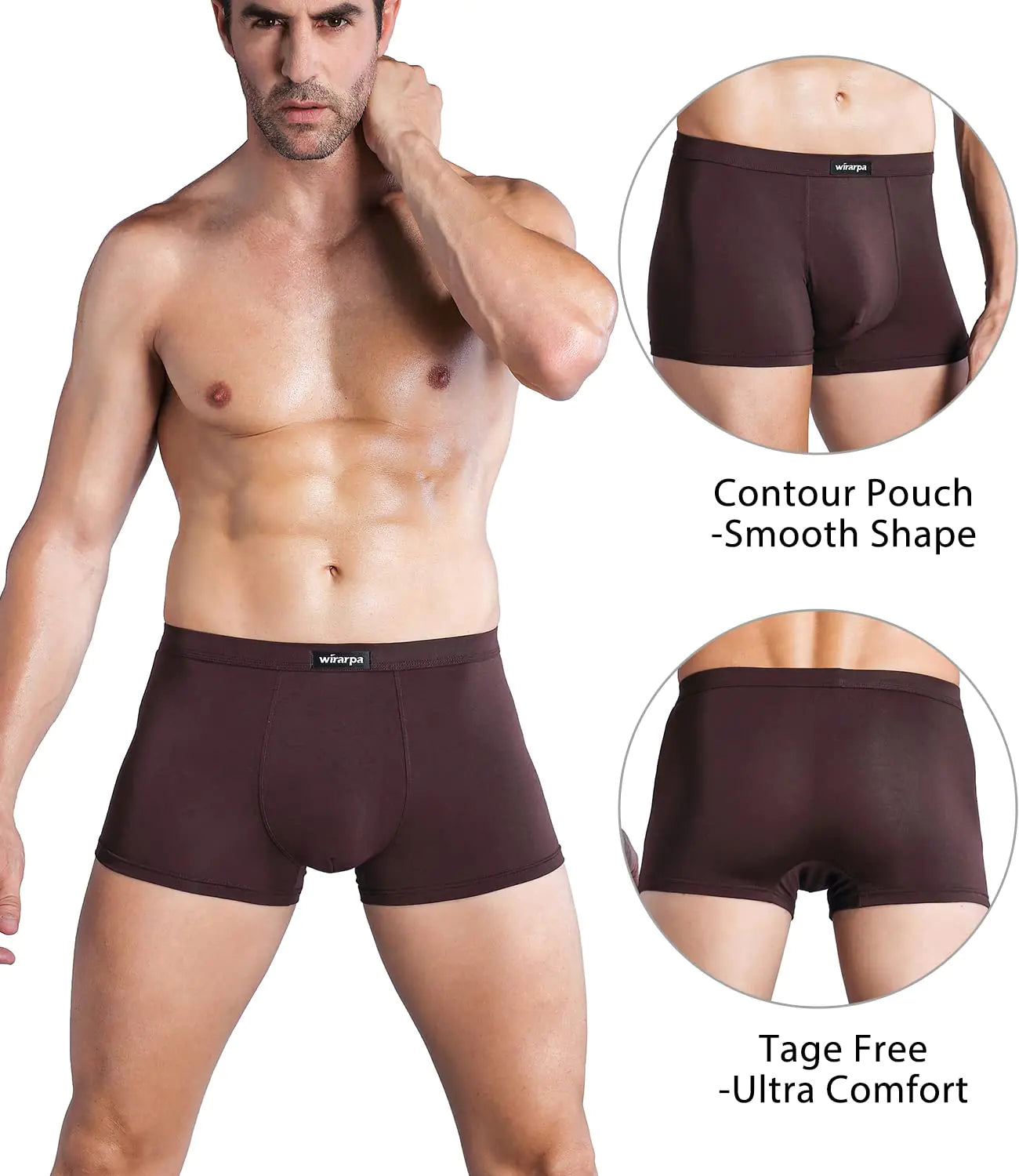 Trunks de Microfibra Modal Transpirables para Hombre wirarpa - Paquete Múltiple