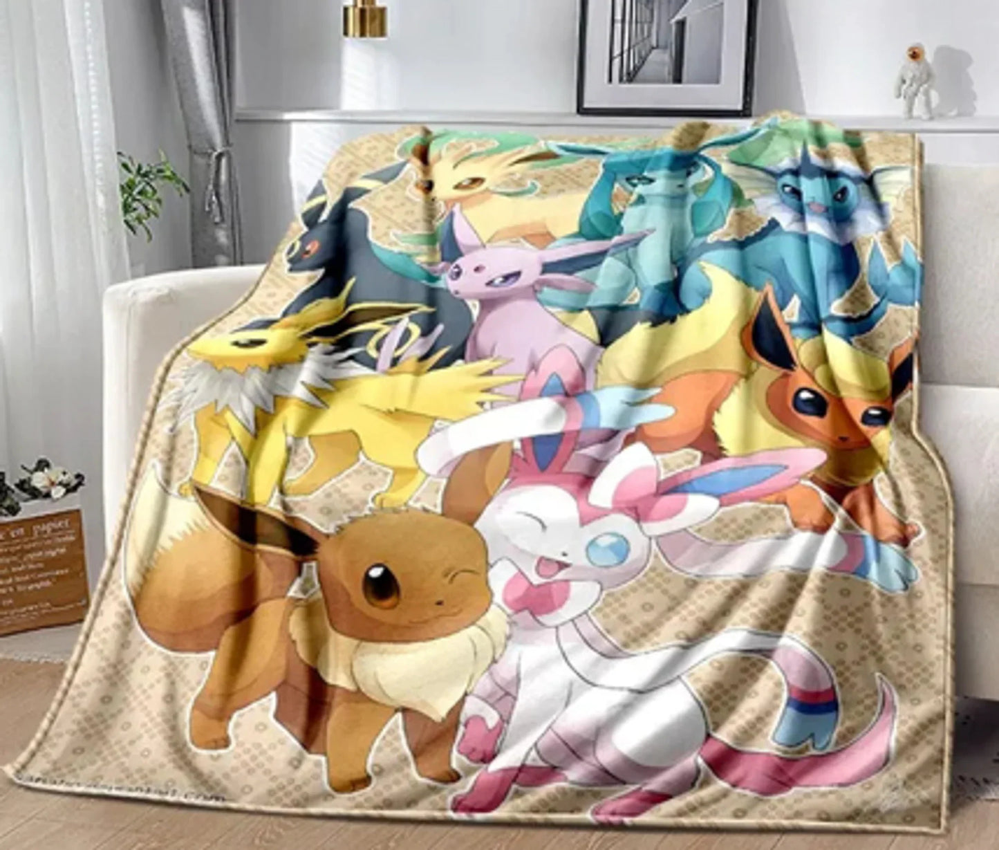 Couverture en Peluche Douce Pokemon - Confort Chaleureux et Vibrant