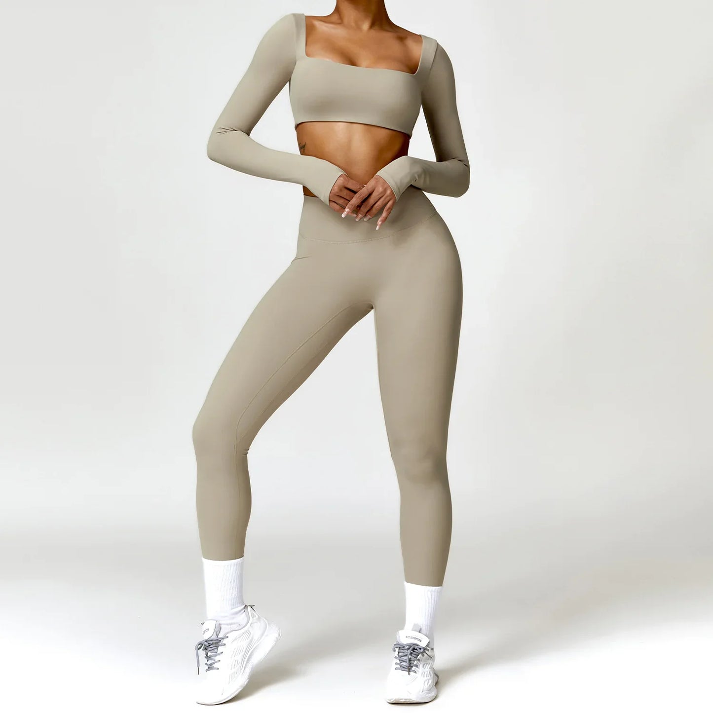 Traje de Yoga Ajustado Nude de Invierno