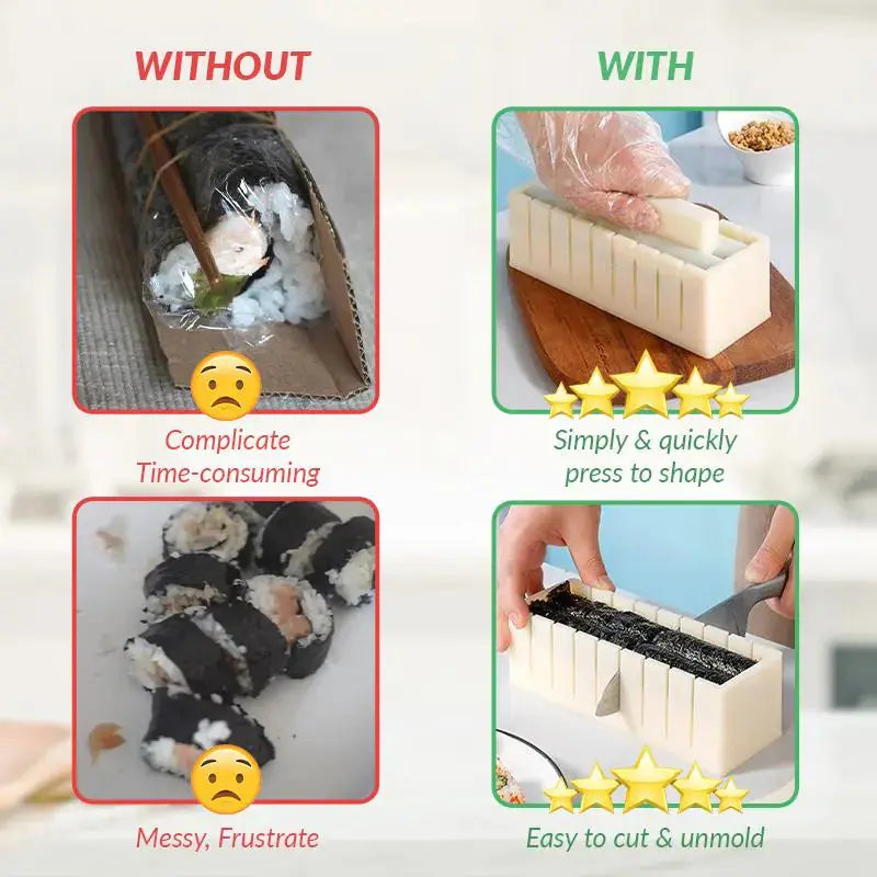 Kit de fabrication de sushi premium pour chefs à domicile
